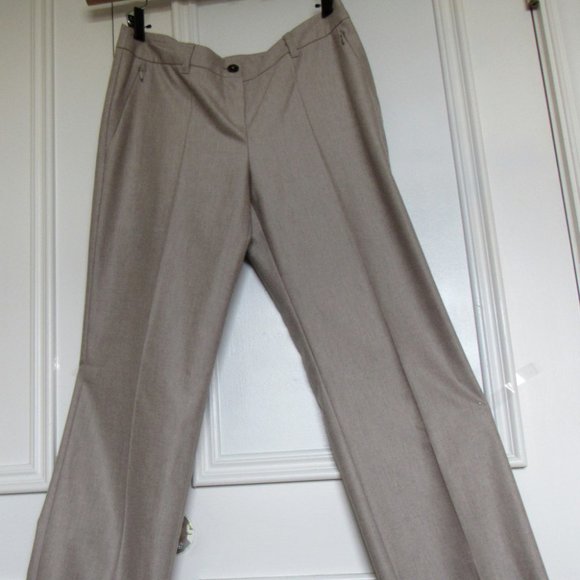 LAUREL Women Beige Super Soft Wool Blend Pants Sz 6 - Picture 5 of 8